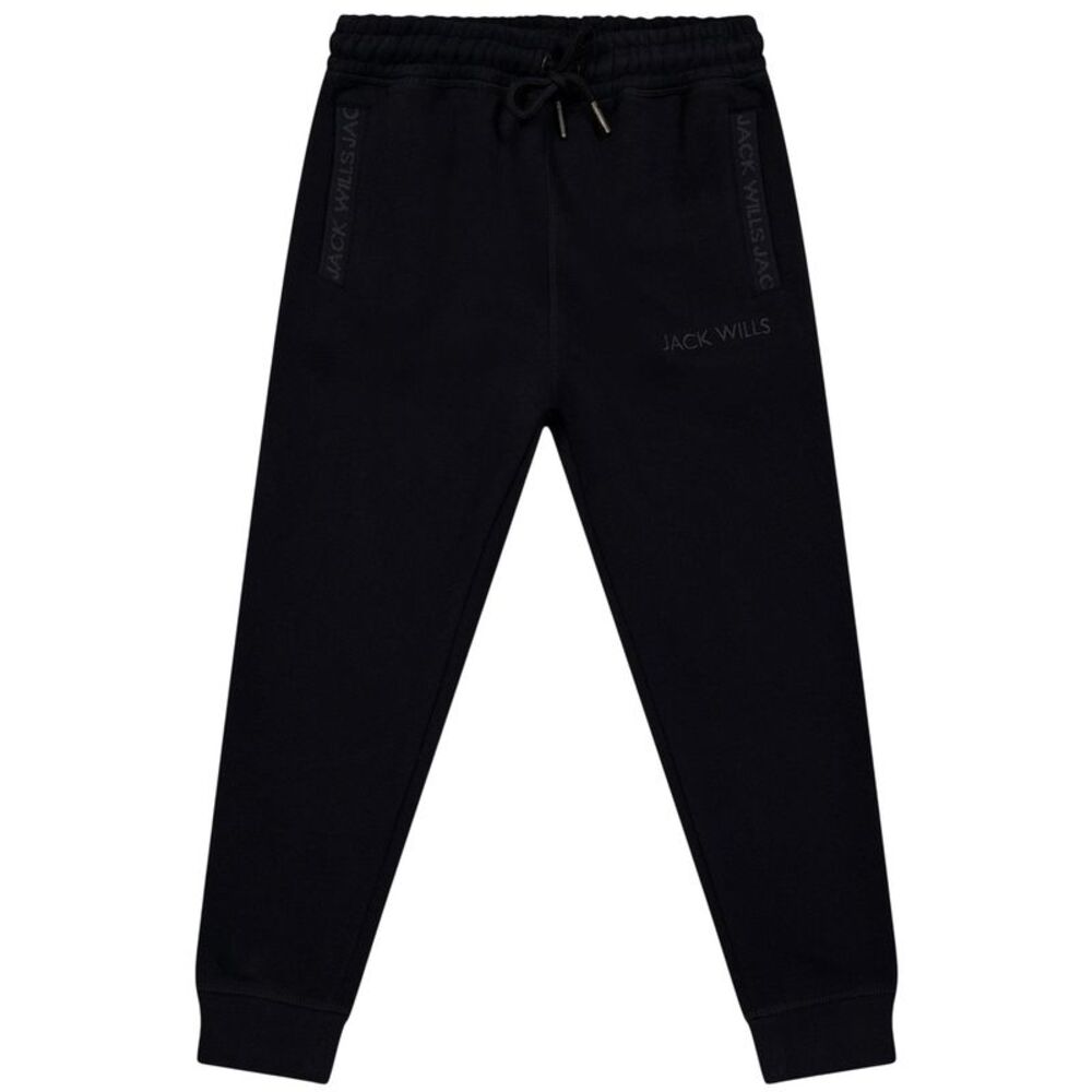 Jack Wills Childrens/Kids Jacquard Slim Joggers / Black